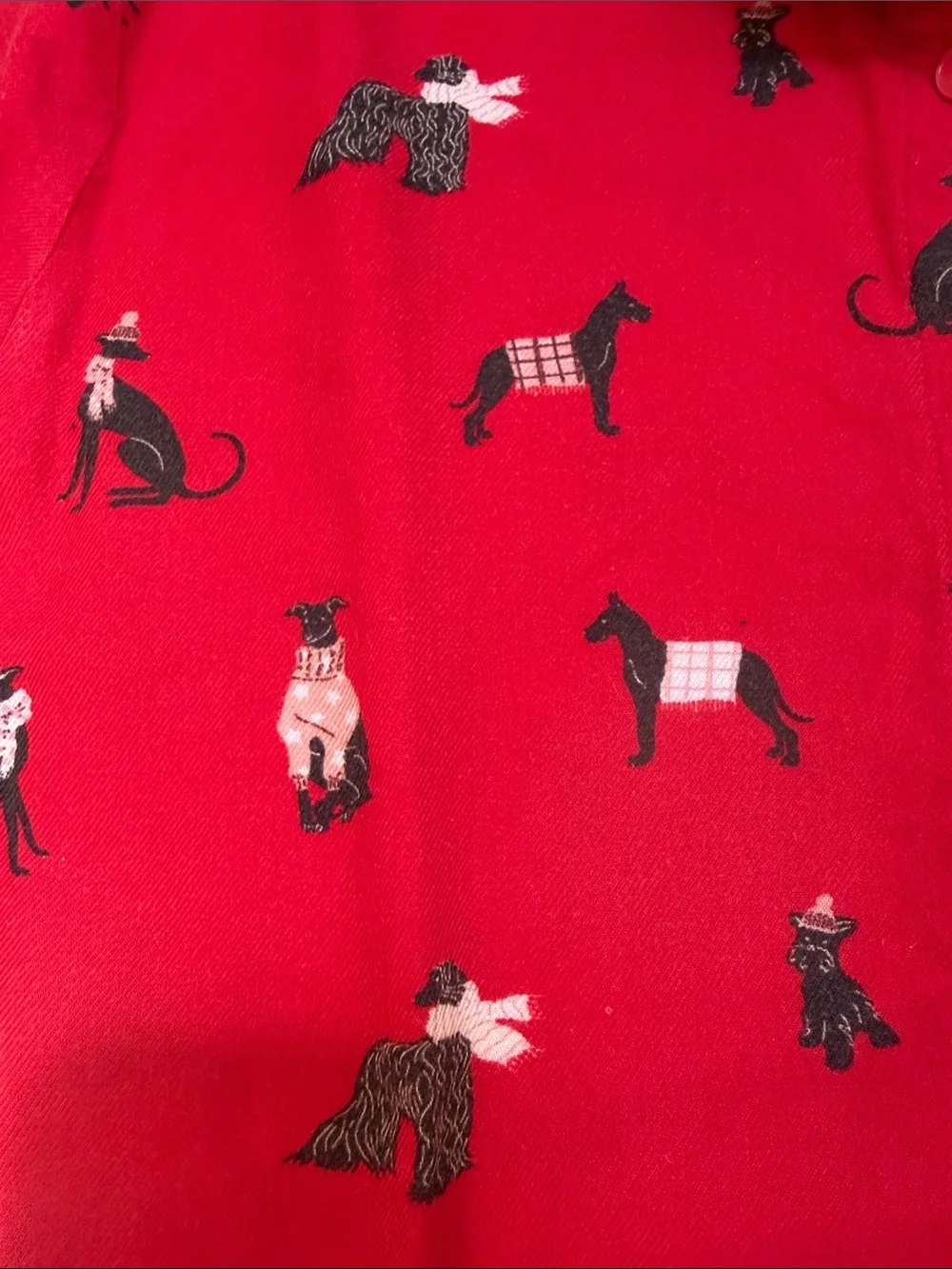 Loft red Dog print sleepwear set S/M. - Picture 5 of 13